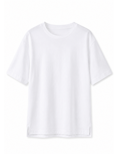 Organik Pamuklu Yandan Yırtmaçlı Basic Kadın T-Shirt